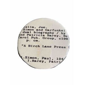 Vintage Brooch Pin Simon And Garfunkel Music